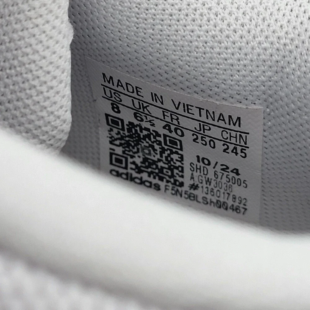 Adidas Hoops 3.0 Low Classic‎ All White Shoes Womens 8 GW3036